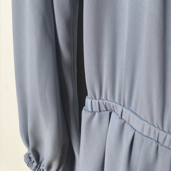 Excellent Condition Bcbg MAXAZRIA Mini Baby Blue DRESS XS Ruffle Drop Waist - Picture 4 of 9